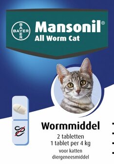 MANSONIL All Worm Cat (&gt;2kg) 4 tabl