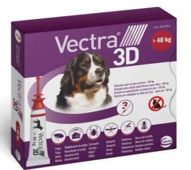 Vectra 3D Hond XL  (&gt;40 kg) 3 Pipetten van 8,0ml 