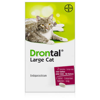 Drontal Grote Kat | Large Cat 2 tabl. (vanaf 6kg)