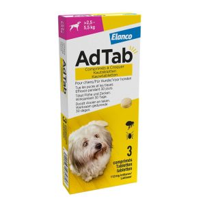 Adtab hond 112 mg met 3 tabletten van 5,5 kg tot 11 kg
