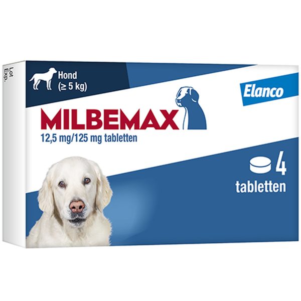Milbemax verpakking grote hond 2025