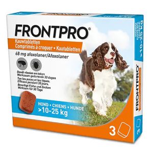 Verpakking van Frontpro hond L 68 mg 3 tablet
